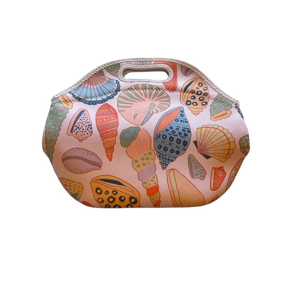 SOHA Living Pink Seashell Neoprene Zippered Lunchbag